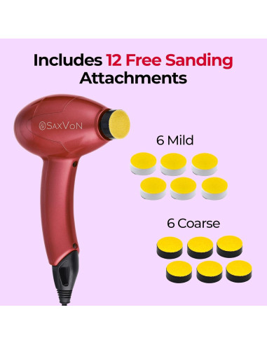 Máquina Eléctrica para Callos SaxVon FM101, 65W, 12 Accesorios