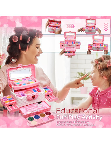 Kit de Maquillaje Lavable ROKKES para Niñas 4-12 Años