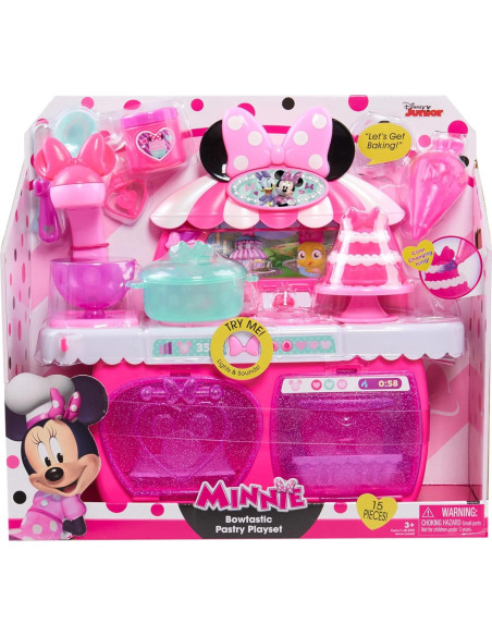Set de Pastelería Bowtastic Minnie Mouse Just Play 15 Piezas