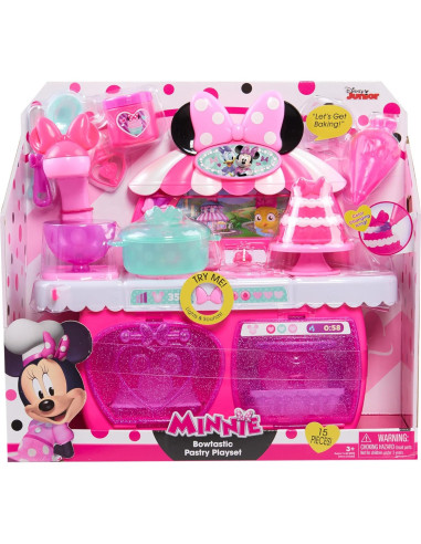 Set de Pastelería Bowtastic Minnie Mouse Just Play 15 Piezas