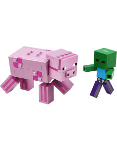 LEGO Minecraft Cerdo BigFig y Zombie Bebé 21157 - 159 Piezas 2