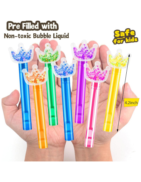24 Varitas de Burbuja Brillantes PLOUGVI para Fiestas de Niños