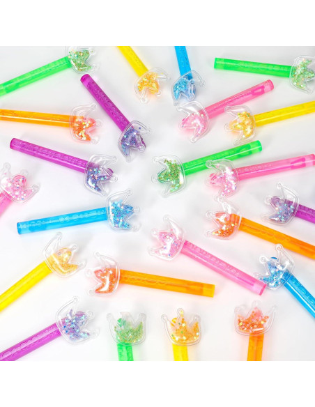 24 Varitas de Burbuja Brillantes PLOUGVI para Fiestas de Niños