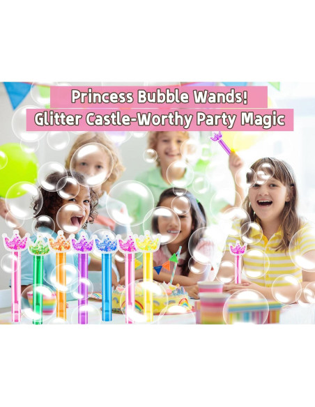 24 Varitas de Burbuja Brillantes PLOUGVI para Fiestas de Niños
