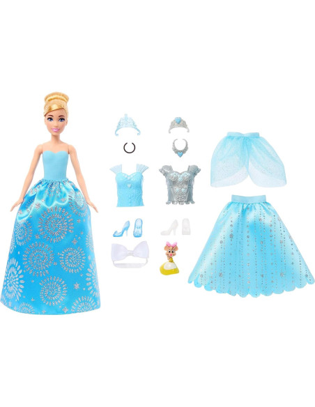 Muñeca de Moda Cenicienta Mattel con 12 Accesorios Sorpresa