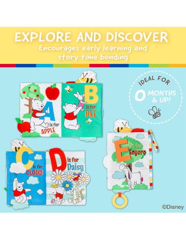 Libro de Tela Suave Disney Winnie the Pooh para Bebés 12.7x19.05cm