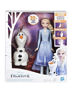 Muñeca Disney Frozen Elsa y Olaf Habla y Brilla - Juguete 3+ 2
