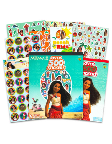 Stickers de Moana Disney - Paquete de 800 Stickers