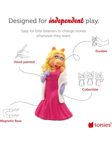 Figurita de audio Miss Piggy Tonies Muppets 30 min 5 canciones