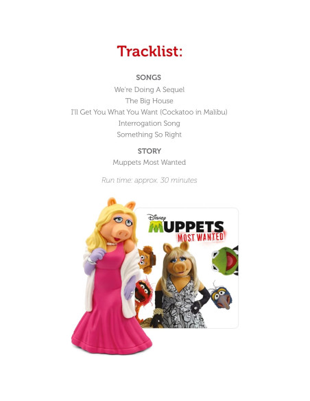 Figurita de audio Miss Piggy Tonies Muppets 30 min 5 canciones