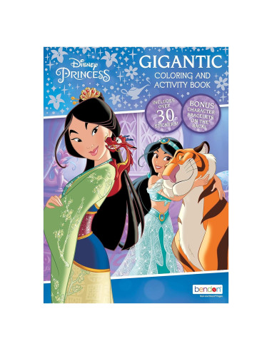 Libro para Colorear Princesas Disney Bendon 192 Páginas con Stickers