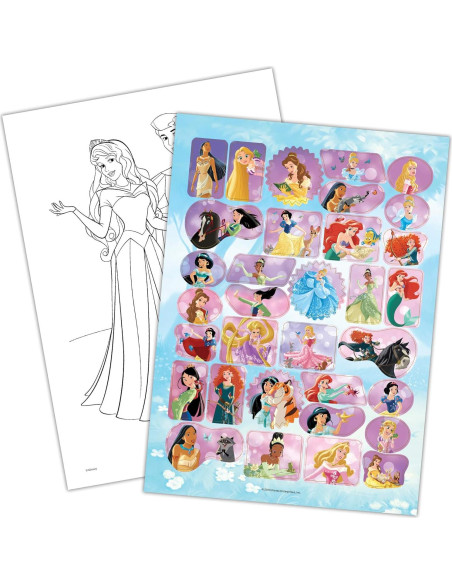 Libro para Colorear Princesas Disney Bendon 192 Páginas con Stickers