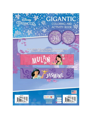 Libro para Colorear Princesas Disney Bendon 192 Páginas con Stickers