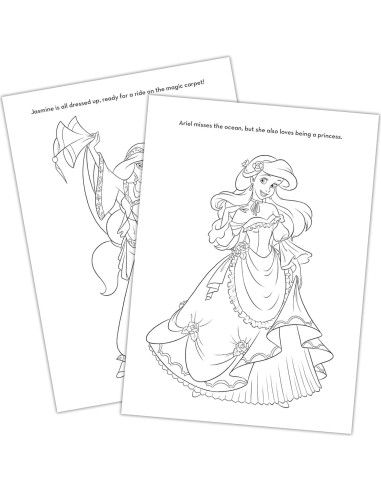 Libro para Colorear Princesas Disney Bendon 192 Páginas con Stickers