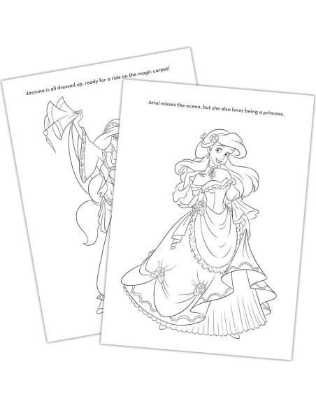 Libro para Colorear Princesas Disney Bendon 192 Páginas con Stickers