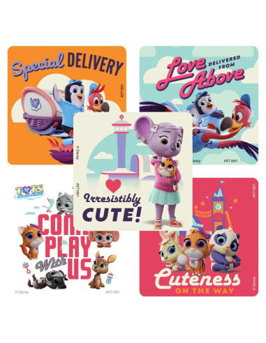 Stickers Disney T.O.T.S - 100 Piezas Hipoalergénicos
