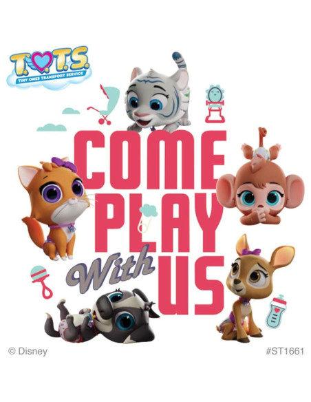 Stickers Disney T.O.T.S - 100 Piezas Hipoalergénicos