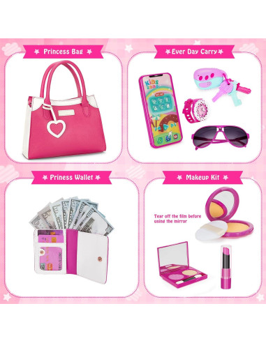 Bolso de Juguete Officygnet para Niña Rosa 22.6x17x7.6cm