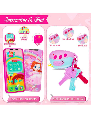 Bolso de Juguete Officygnet para Niña Rosa 22.6x17x7.6cm