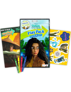 Conjunto de Libros para Colorear Disney Raya - 12 Paquetes con Stickers 2