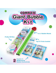 Kit de Varitas de Burbuja Gigante WOWmazing - 4 Piezas - Juguete al Aire Libre 2