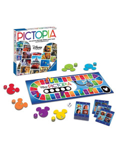 Juego de Trivia Familiar Disney Pictopia Wonder Forge 200 Tarjetas