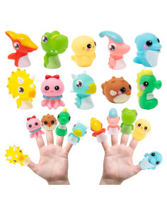 Set de 10 Títeres de Dedo Kiddie Play Animales Coloridos