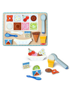 Juego de Rompecabezas Magnético de Helado Melissa & Doug - 16 Piezas