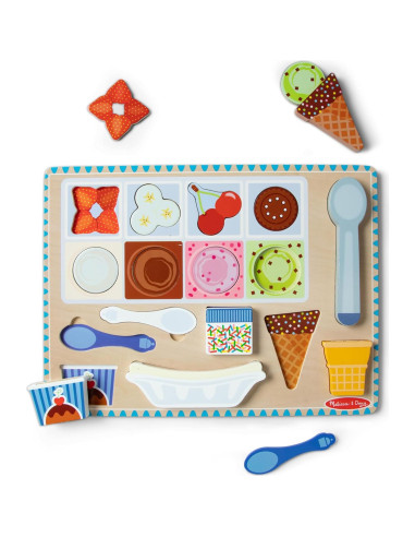 Juego de Rompecabezas Magnético de Helado Melissa & Doug - 16 Piezas