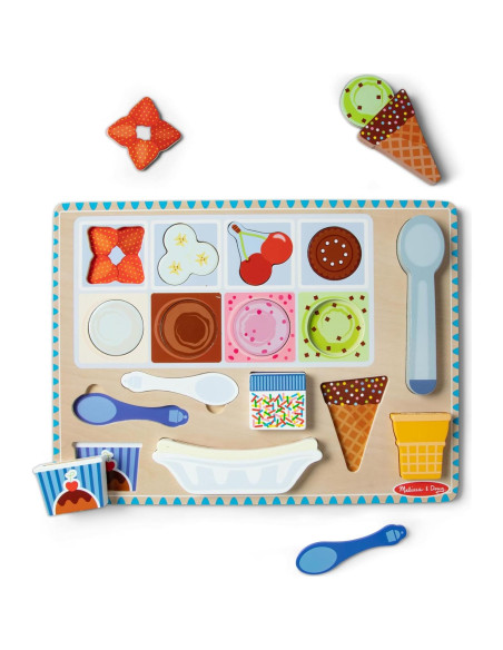 Juego de Rompecabezas Magnético de Helado Melissa & Doug - 16 Piezas