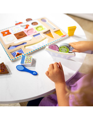 Juego de Rompecabezas Magnético de Helado Melissa & Doug - 16 Piezas