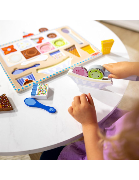 Juego de Rompecabezas Magnético de Helado Melissa & Doug - 16 Piezas