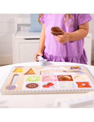 Juego de Rompecabezas Magnético de Helado Melissa & Doug - 16 Piezas