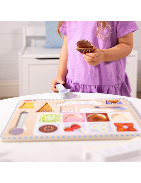 Juego de Rompecabezas Magnético de Helado Melissa & Doug - 16 Piezas