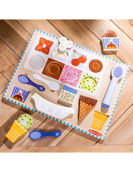 Juego de Rompecabezas Magnético de Helado Melissa & Doug - 16 Piezas