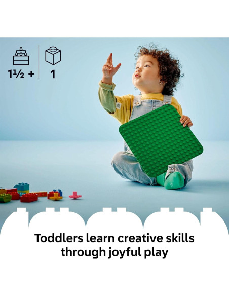 LEGO DUPLO Placa de Construcción Verde 25 cm - Juguete Educativo