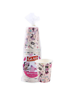 Vasos de Papel Disney Mickey y Amigos 9oz Rosa - 24 Unidades