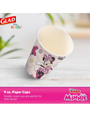 Vasos de Papel Disney Mickey y Amigos 9oz Rosa - 24 Unidades