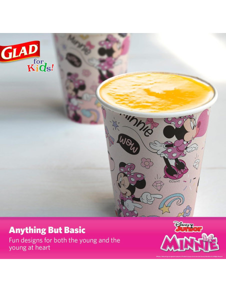 Vasos de Papel Disney Mickey y Amigos 9oz Rosa - 24 Unidades