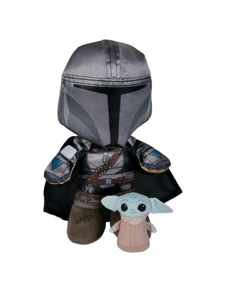 Peluche Mandaloriano con Baby Yoda Simba 25cm Oficial
