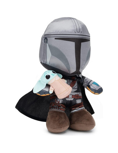 Peluche Mandaloriano con Baby Yoda Simba 25cm Oficial
