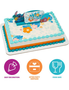 Adorno de Pastel Aloha Stitch Disney DecoSet Personalizable 2