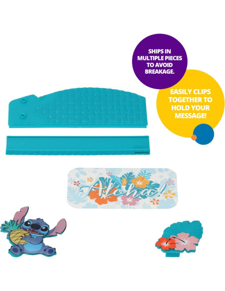 Adorno de Pastel Aloha Stitch Disney DecoSet Personalizable