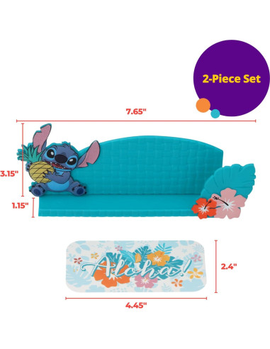 Adorno de Pastel Aloha Stitch Disney DecoSet Personalizable
