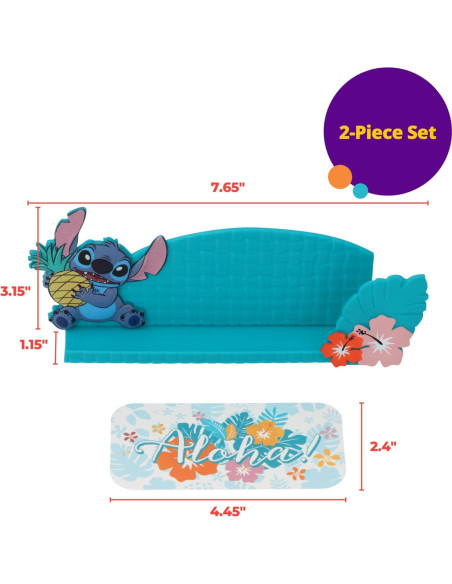 Adorno de Pastel Aloha Stitch Disney DecoSet Personalizable