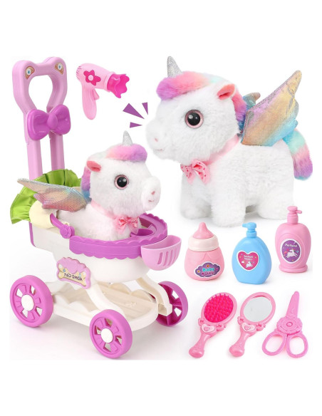 Conjunto Juguete Unicornio Interactivo TUZT 9 Piezas