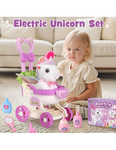 Conjunto Juguete Unicornio Interactivo TUZT 9 Piezas