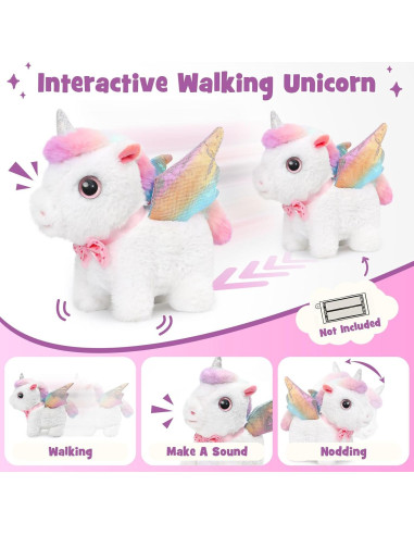 Conjunto Juguete Unicornio Interactivo TUZT 9 Piezas