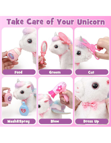 Conjunto Juguete Unicornio Interactivo TUZT 9 Piezas