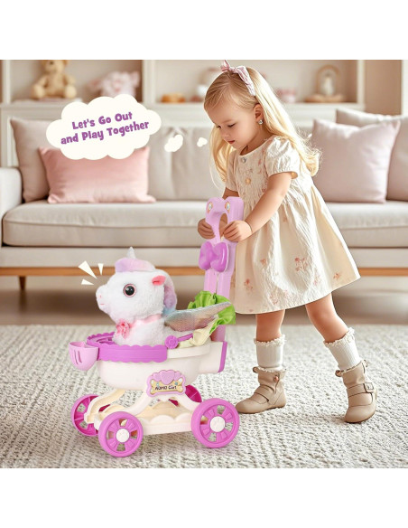 Conjunto Juguete Unicornio Interactivo TUZT 9 Piezas